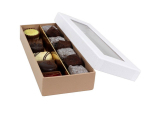 Coffret rectangle couvercle fenêtre 2 compartiments