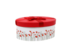 Coffret ovale +ruban