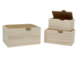 Coffret plat en bois 