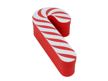 Coffret sucre d'orge rouge et blanc