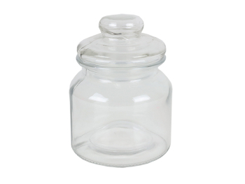 Bonbonnière lisse ø10.5xH10.5/15 cm -Ø7 cm ouverture -600 ml