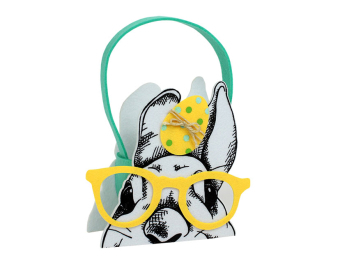 Sac feutrine lapin à lunettes