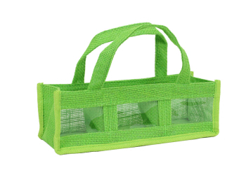 Sac toile de jute vert