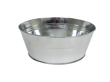 Bassine zinc brillant