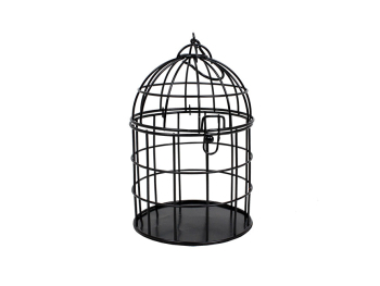 Cage à oiseaux noire