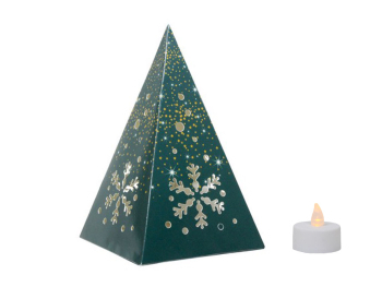 Pyramide avec bougie led 