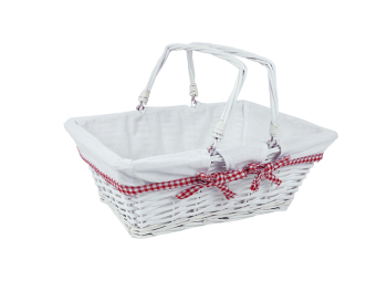Panier rectangulaire en osier 