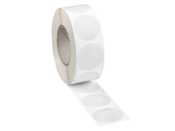 Rouleau de pastilles adhésives transparentes ø30 mm