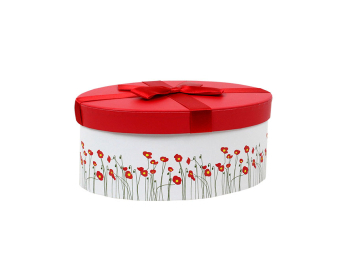 Coffret ovale +ruban