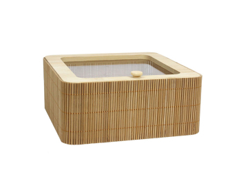 Coffret carré avec fenêtre 
