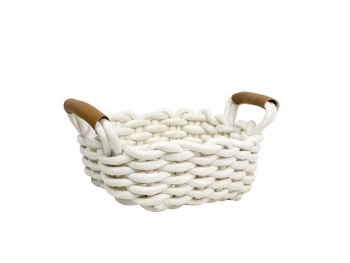 Corbeille rectangle corde tressée