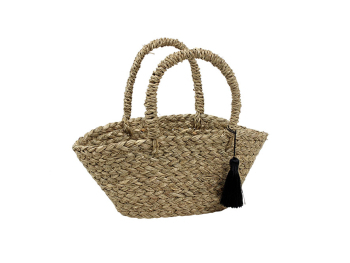 Cabas avec pompon noir