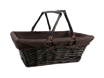 Panier rectangulaire en osier 