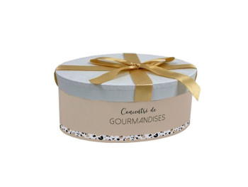 Coffret ovale+ruban