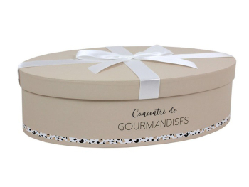 Coffret ovale+ruban