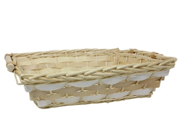 Corbeille rectangulaire osier 