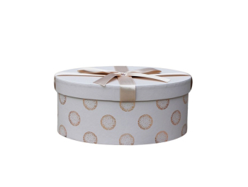 Coffret ovale +ruban