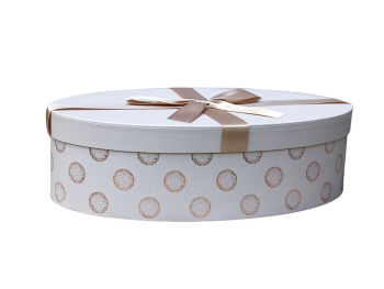Coffret ovale +ruban